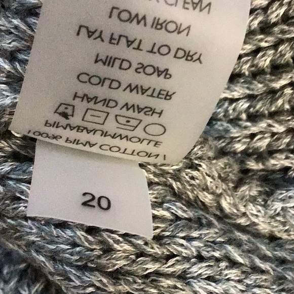 Peruvian Connection 100% Pima cotton sweater, XS, green - Picture 9 of 12